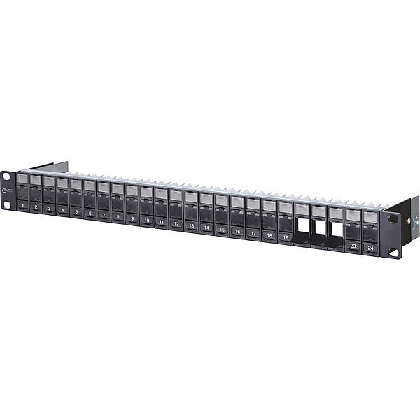 METZ CONNECT Modulträger 24 Port sw 1HE 482,6mm(19") 130920-BK-E